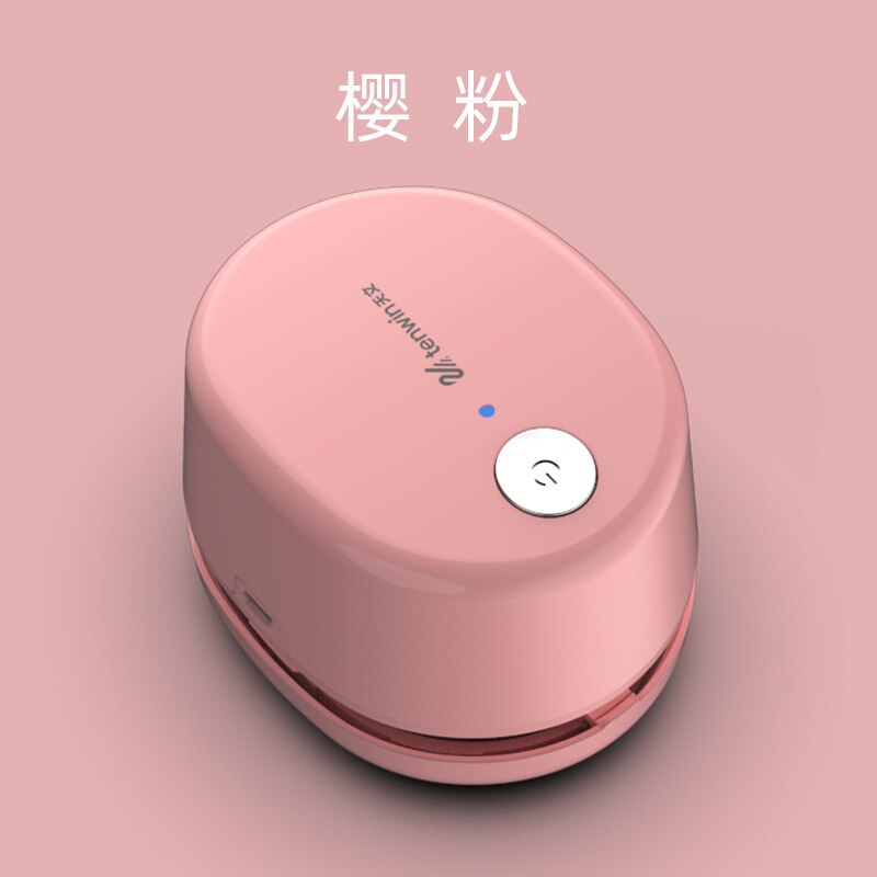 Tenwin Desktop Auto Mini Portable Cordless Dust Sweeper Electric Vacuum Cleaner Kawaii Desk Accessories Office School Supplies: Pink