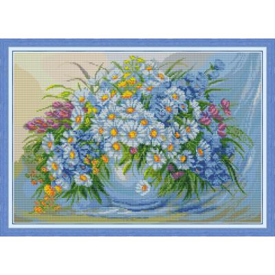 Ölgemälde Vase serie kreuz stich einstellen 11CT14CT stickerei Hand Bausatz DMC kreuz stich Bausatz DIY handgemachte stickerei handwerk: Licht Grau / 14CT unbedruckt