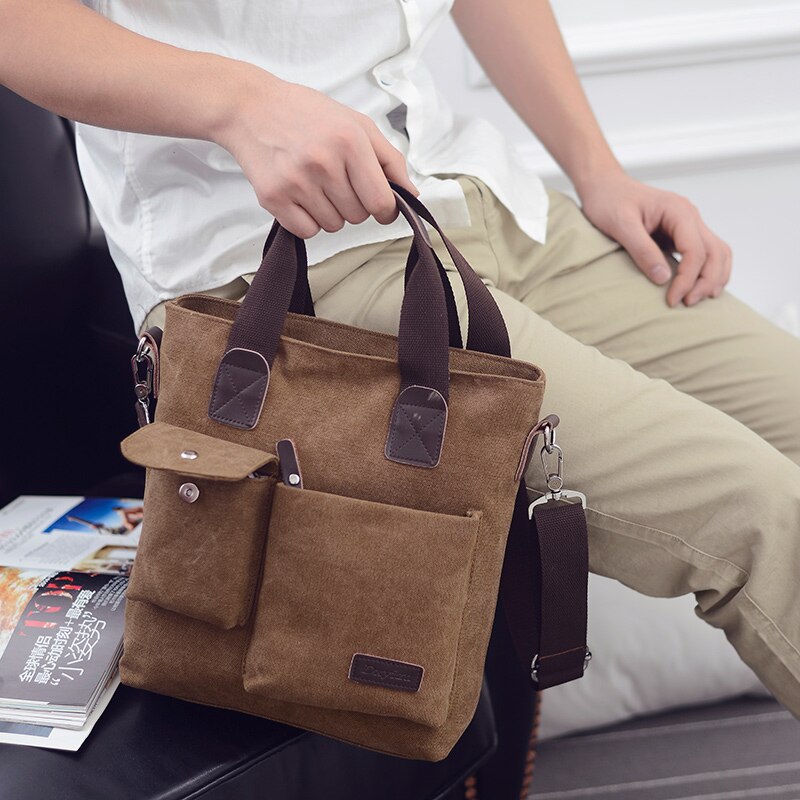 Zwarte tas mannen crossbody handtassen mannen aktetas Rits Tas leger canvas schoudertassen mannen Reistassen