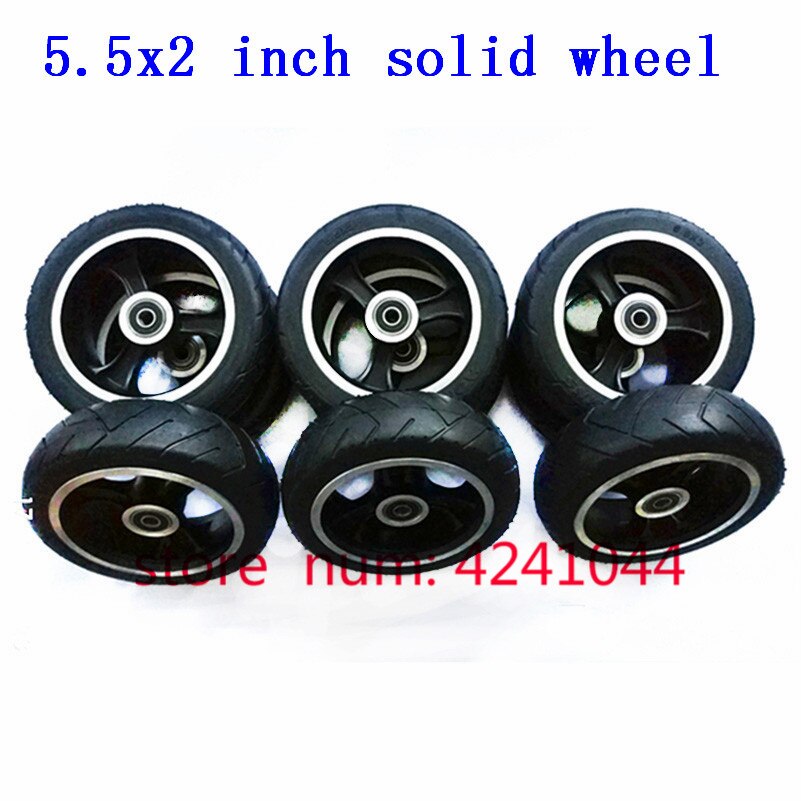 Solid wheels 5 inch 5.5x2 145x40 6x2 Fast wheel F0,jackhot,Nes carbon fiber scooter solid tire with alloy rim