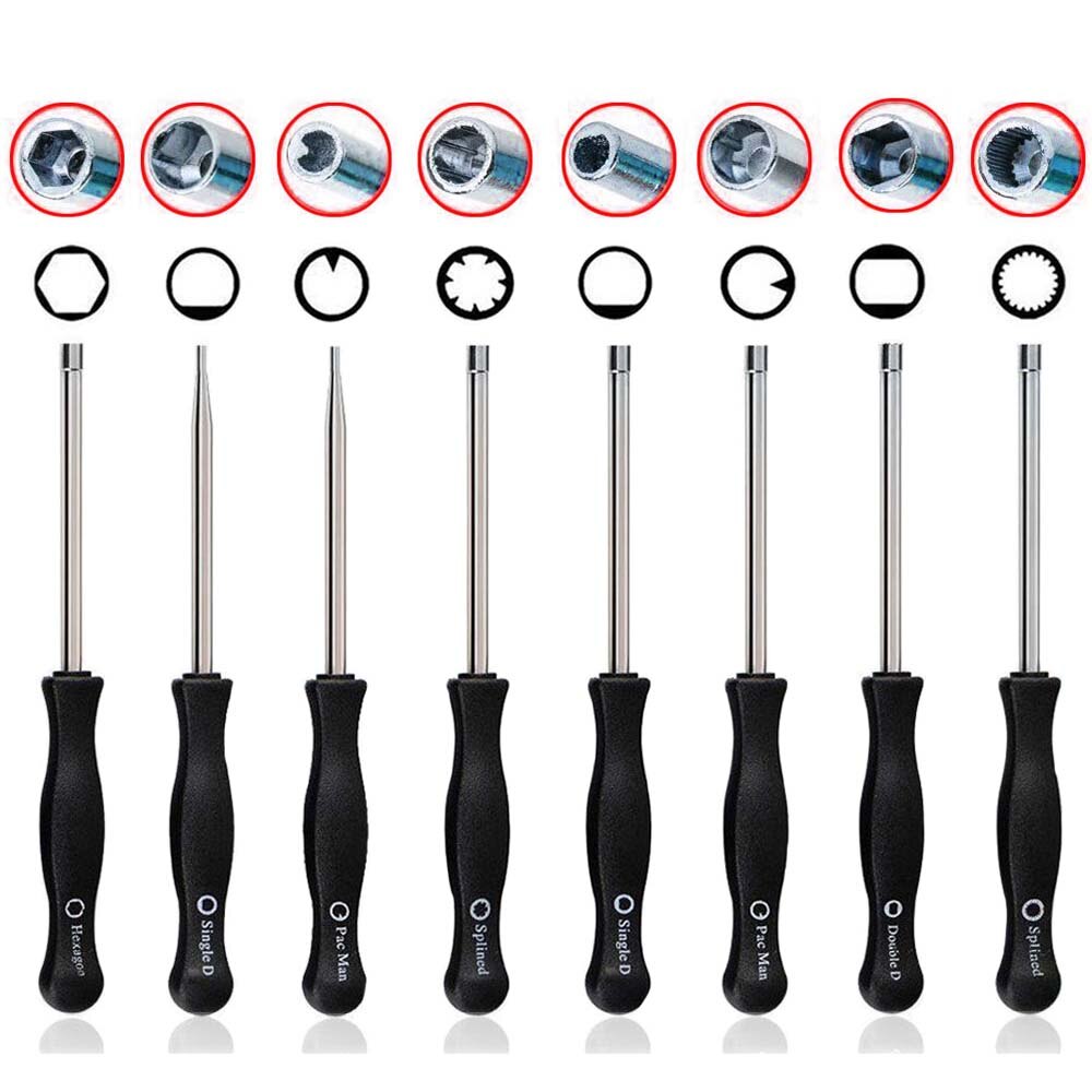 Destornilladores de ajuste de carburador, herramientas manuales, casquillo hexagonal individual D doble D para motor pequeño común de 2 ciclos, 1 Uds.