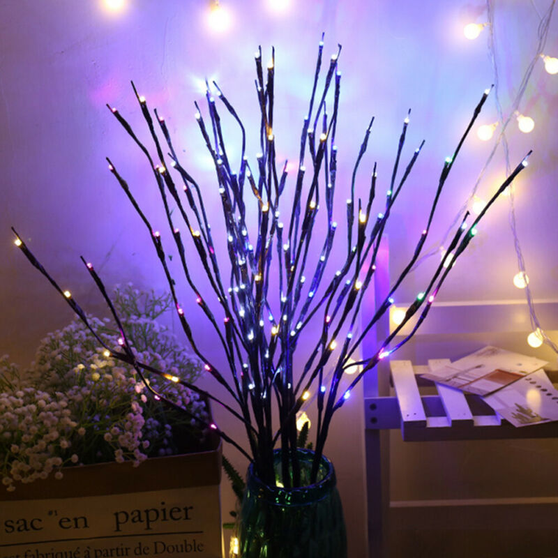 Nyeste led pil kunstige planter gren lampe blomsterlys 20 pærer hjemme julefest haveindretning