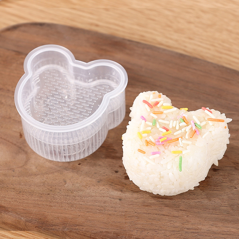 2 unids/set Onigiri molde accesorios Kit fabricante Sushi Bento 2 uds/4 uds/set Sushi bola japonesa DIY Triangular comida molde de Sushi: YELLOW