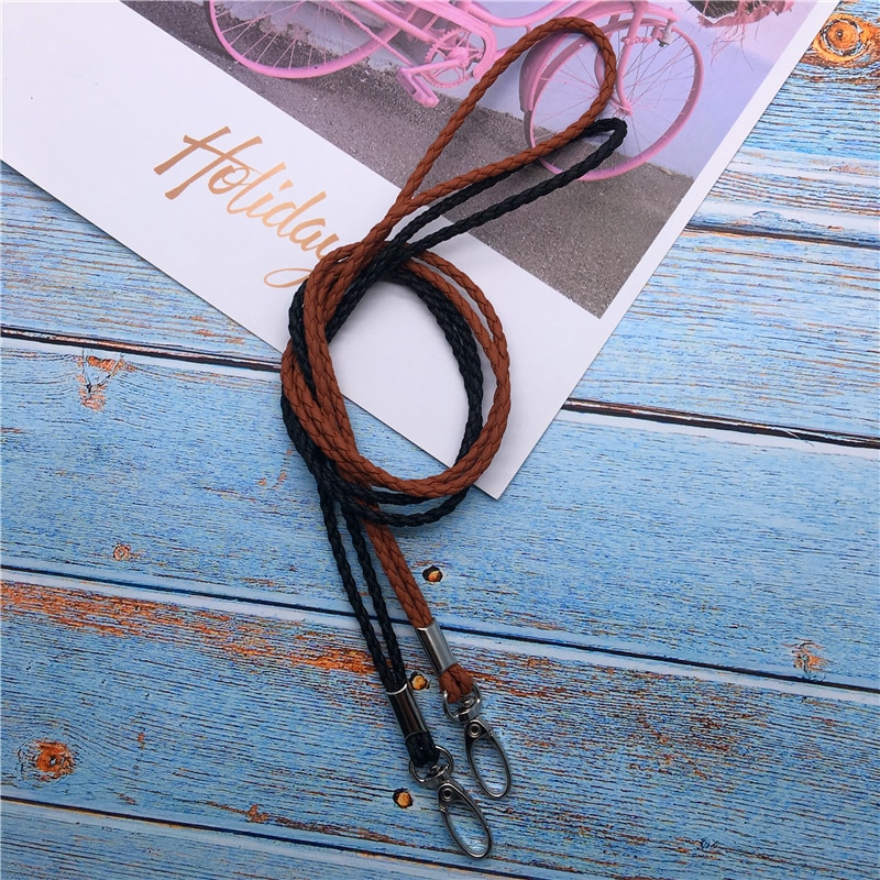 PU Mobile Phone Lanyard Straps Rope for Key Lanyard Metal Clip Hanging Neck Rope Lanyard para llaves key ring chain