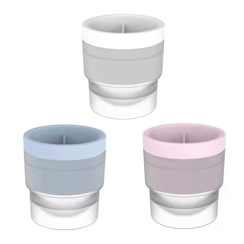 Machine à glaçons en Silicone, sphère de alimentaire, moule à glace empilable à fusion lente, boule de glace pour Cocktail, whisky, boisson, Bar à domicile: Rose