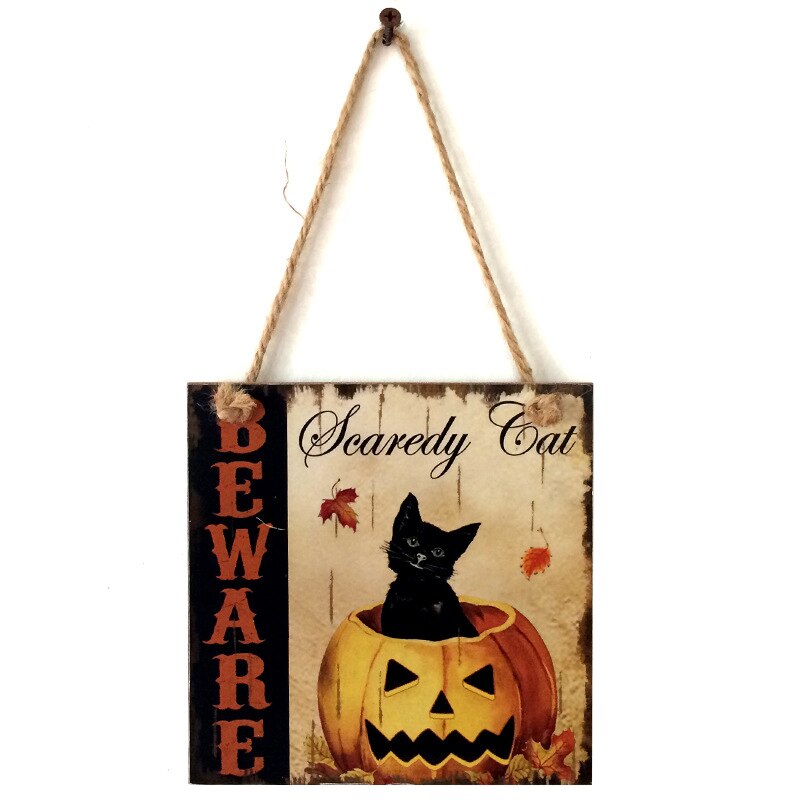 Halloween-sisustustarvikkeet roikkuvat kyltit temppu tai herkku kallo noita iloisiin halloween-juhliin sisätilojen ulko-oven seinäkoriste