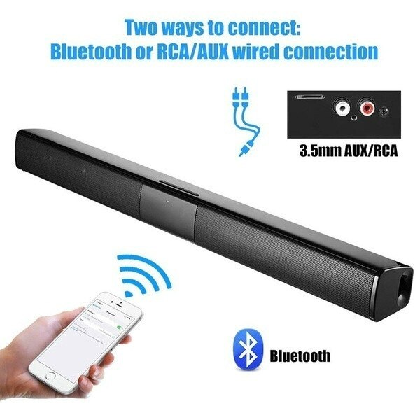 Hjemmekino bærbare trådløse bluetooth-høyttalere kolonne hifi stereo bass lydstang fm radio usb subwoofer for datatelefon