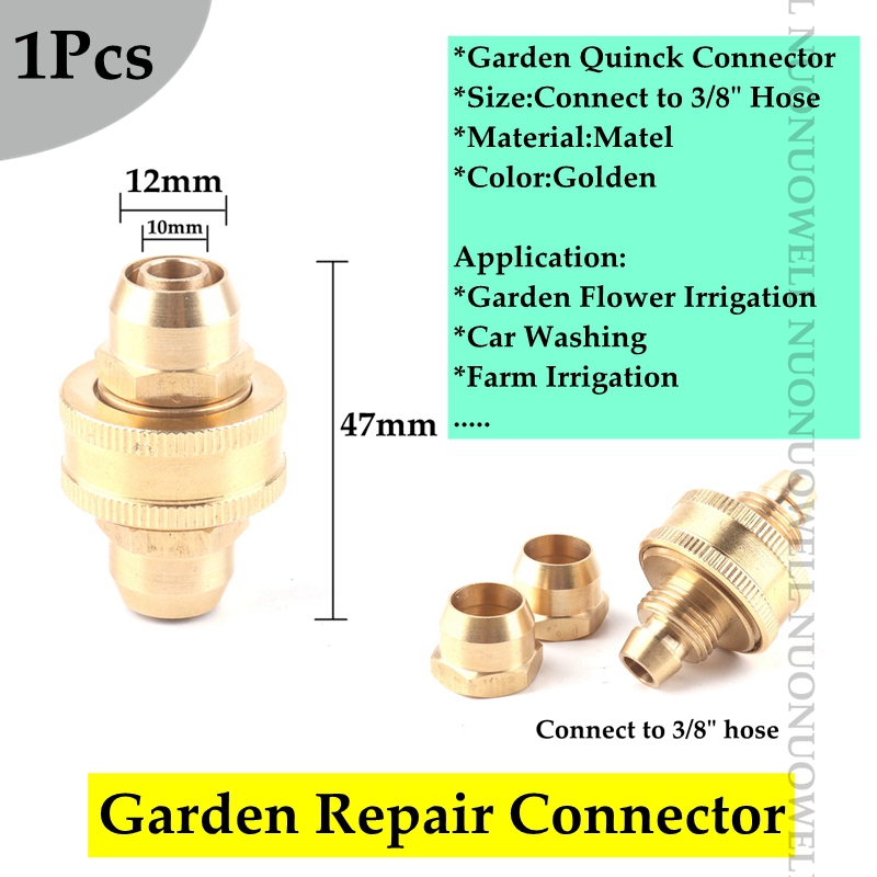 1pcs Copper Male And Female Thread Garden Quick Connector Garden Quick Tap Water Tap Adapter Connector Hose End Connector: repair connector