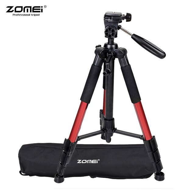 ZOMEI – trépied d&#39;appareil photo numérique Portable de voyage , en aluminium, avec tête panoramique, pour Canon, Nikon, Sony, SLR, DSLR, Q111, en Stock: Rouge