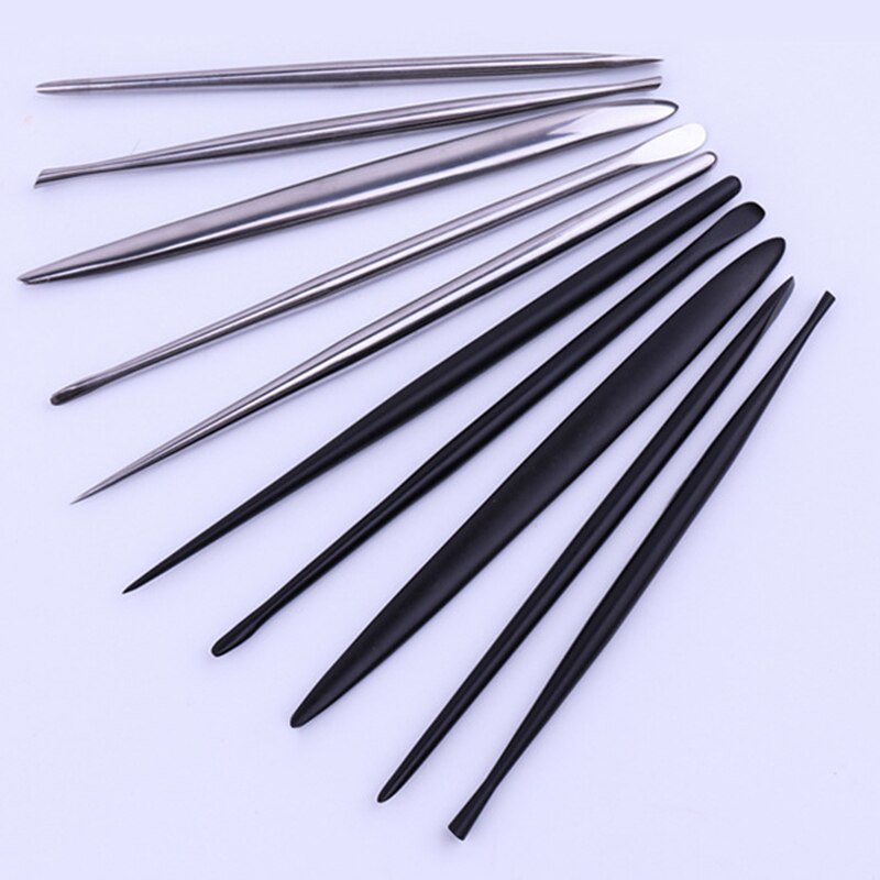 Juego de Herramientas para esculpir arcilla, aguja de detalle de varilla para cerámica, herramientas de tallado de modelado de arcilla, accesorios de artesanía hechos a mano de Metal, 5 unids/set por juego