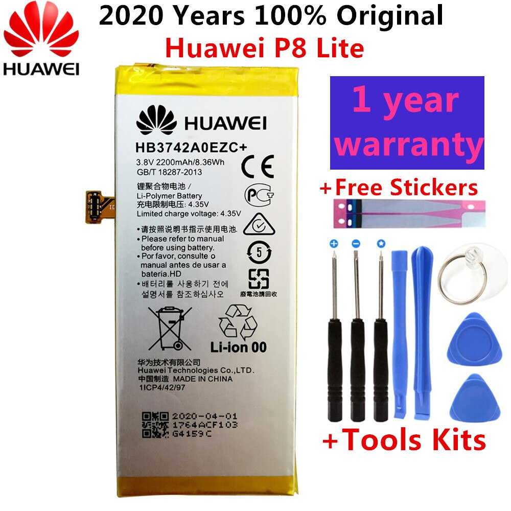 HuaWei Original Battery For Huawei Honor 7 9 P9 P10 P8 Lite For Mate 8 9 10 20 Pro P20 Pro Nova 2 Plus honor 8 5C 7C 7A battery: Huawei P8 Lite