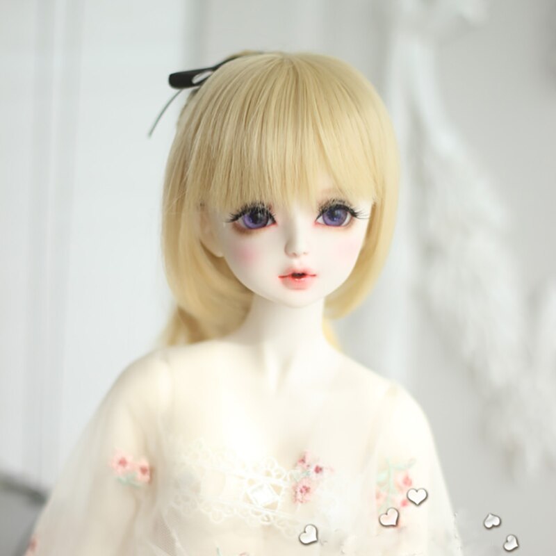 Cataleya BJD SD wig 1/3 1/4 hair doll wig 100% fiber DIY wig ponytail tie flower: 3 / 1-4 (18-19cm)