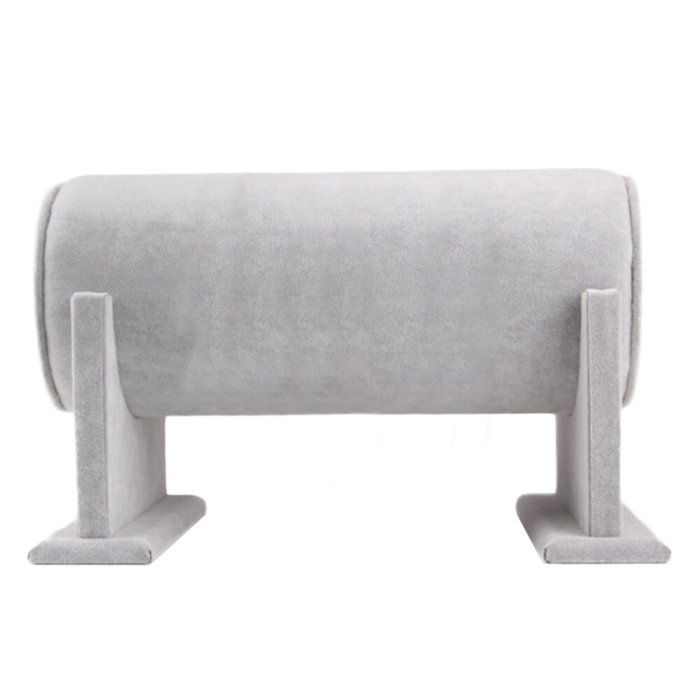 BLUELANS Jewelry Display Stand - Velvet Headband Holder - 30cm Cylinder Organizer - Black, Grey, Rose Red: Grey