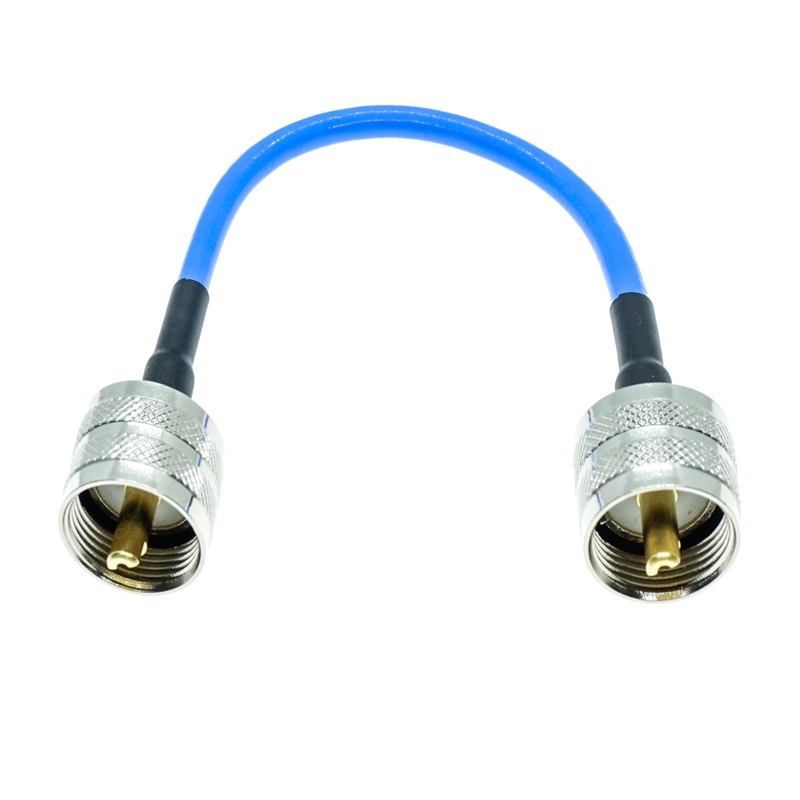 UHF male to UHF male PL259 connector RG402 RG-402 Semi Flexible Coaxial Cable 0.141&quot; 50ohm Blue