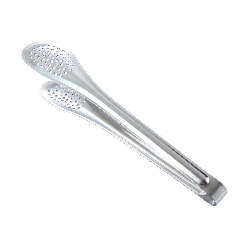 Pinzas de acero inoxidable para alimentos, tenacillas gruesas y porosas para drenaje de aceite, barbacoa, carne, ensalada, pan, utensilios de cocina: 12 inches