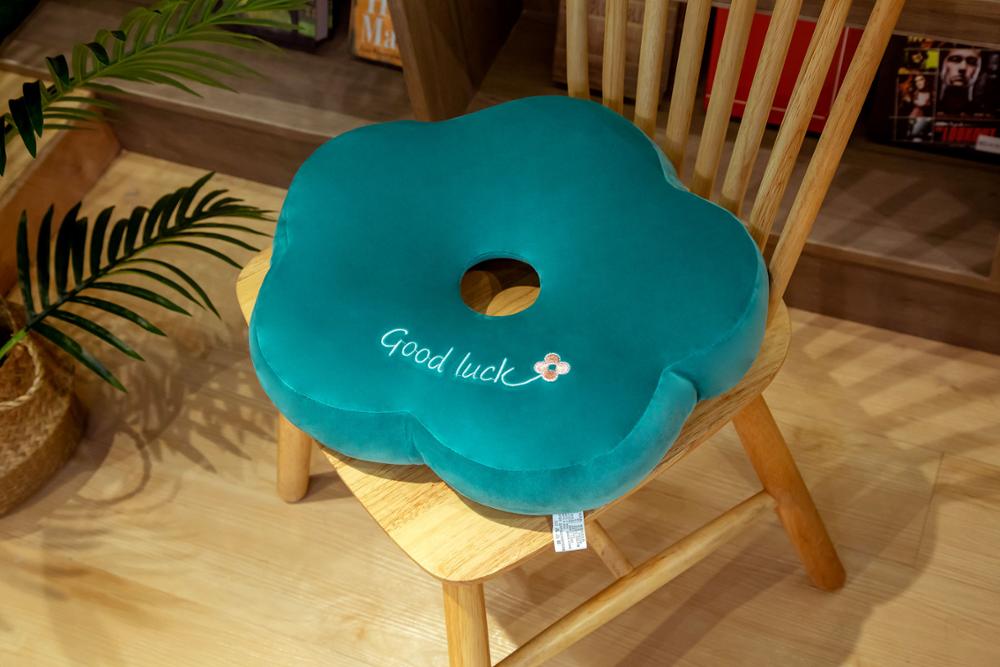 Almohadas con forma de flor, almohadas, decoración barata Cojines de asiento de coche para el hogar, cojines almohadones decorativos gruesos para sillas de oficina para sofá: PEACOCK BLUE