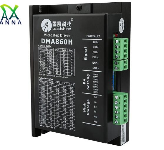 Leadshine Microstep Driver DMA860H Step Motor Driver 18V-80VDC 2.4A-7.2A for CNC Router for NEMA23/NEMA34 stepper motor