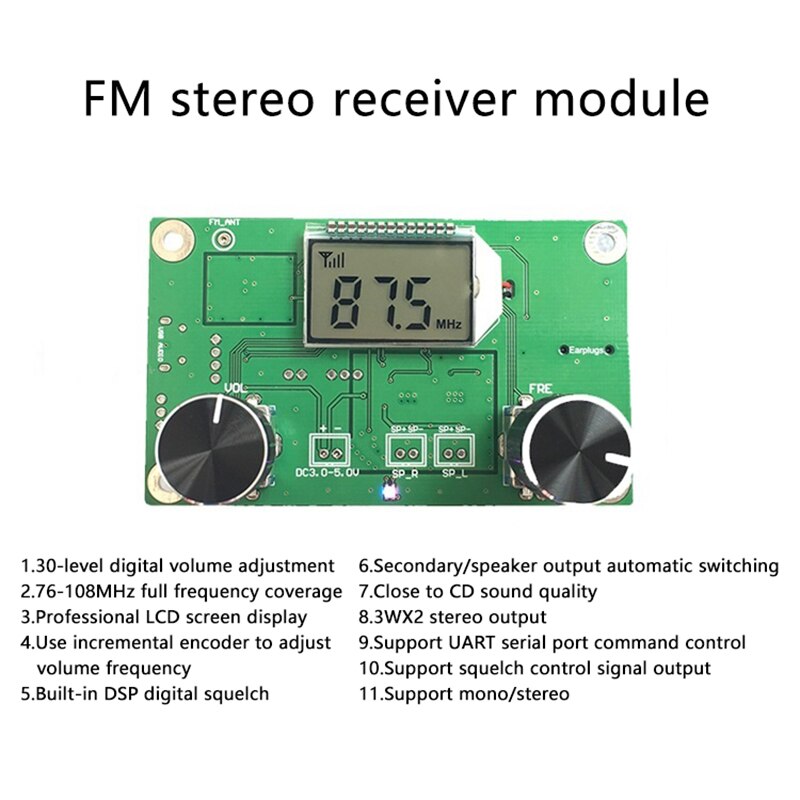 Digital Stereo FM Radio Wireless Receiver Module L... – Grandado