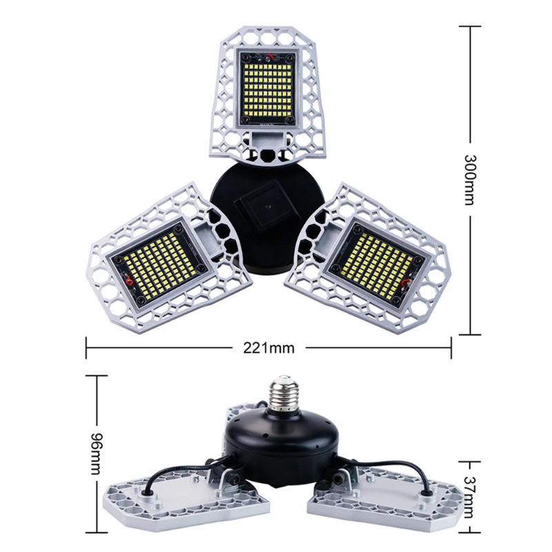 60W E27 E26 Vervormbare Led Garage Licht Verstelbare Workshop Plafond Lamp Ondersteuning