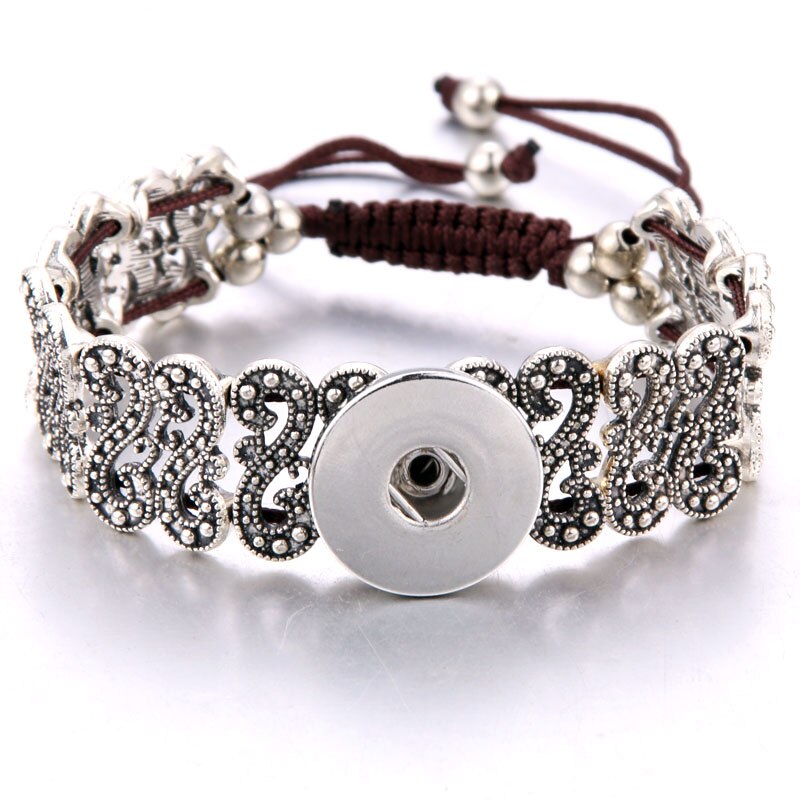 Nuovo Scatto Gioielli forma di Pesce di pesce Che Borda Ciondolo braccialetto di Perline Fit 20 MILLIMETRI 18 MILLIMETRI Snap Bottoni Gioielli Scatta In Metallo braccialetto