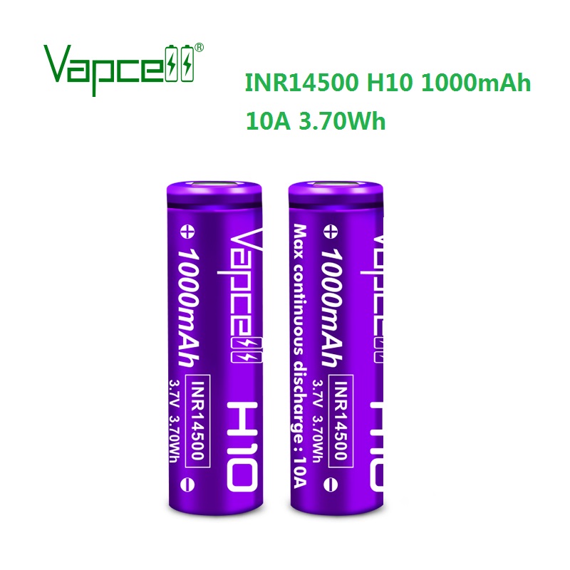 Qz Vapcell INR14500 1000 Mah 10A 3.7 V Aaa 14500 Lithium Batterij Voor Zaklamp/Power Tools
