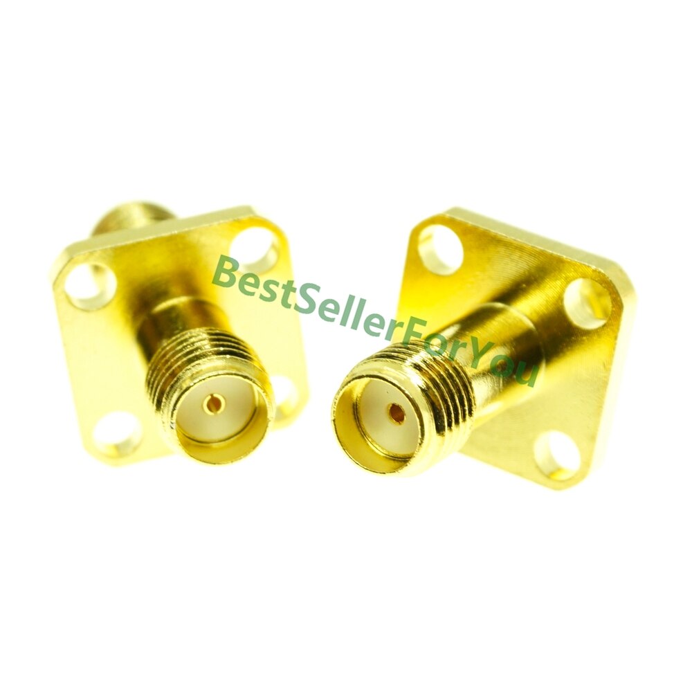 Adapter SMA female to SMA female 12.7mm 4 hole flange panel mount connector F/F