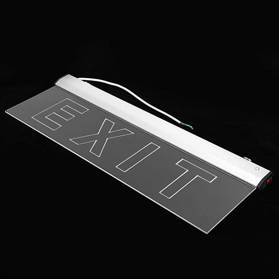Exit nødskilt led nødsituation 23.62 x 7.87in pmma panel lys led lyskilde til indkøbscentre supermarkeder