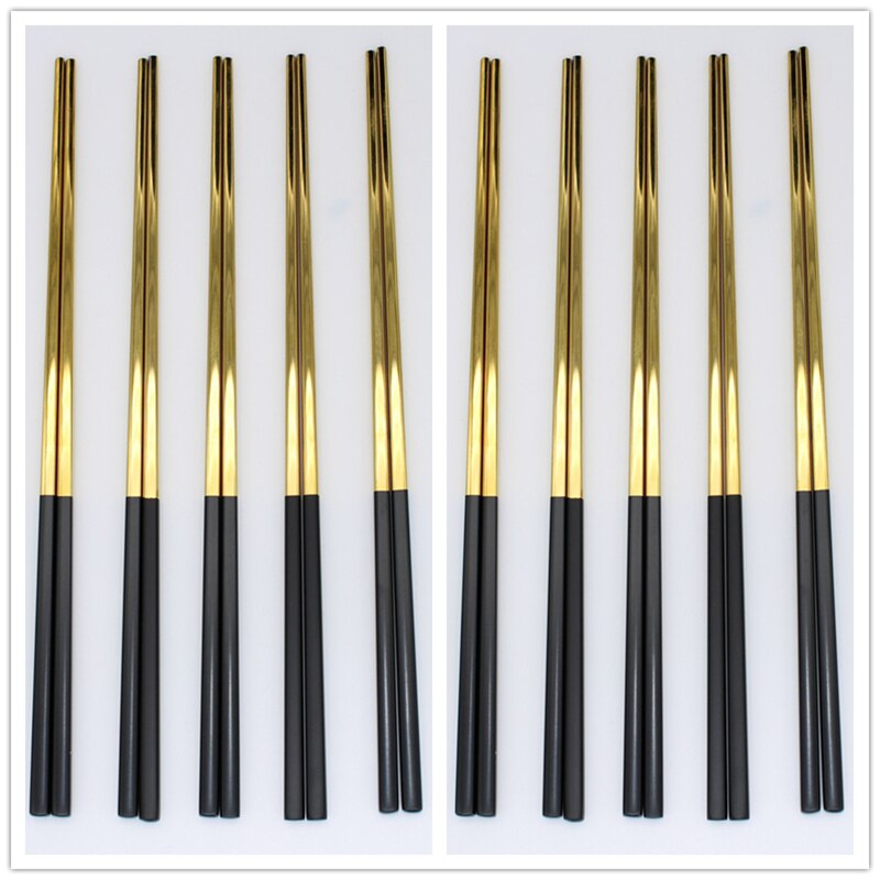 10 Paare Sushi Hashi Stäbchen edelstahl Lebensmittel Klasse Platz Chinesischen Metall Stäbchen Mehrweg Stäbchen Küche Werkzeuge