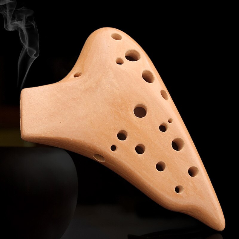 16 Gaten Alto C Ocarina Multi Kamer Terracotta Met Beschermende Tas/Lanyard/Handleiding