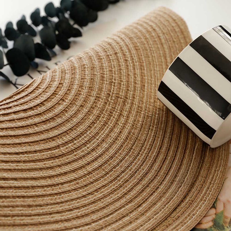 Napperon isolant en fil de coton, rond, solide, antidérapant, accessoires de cuisine, décoration de la maison, dessous de verre: CE2-18CM