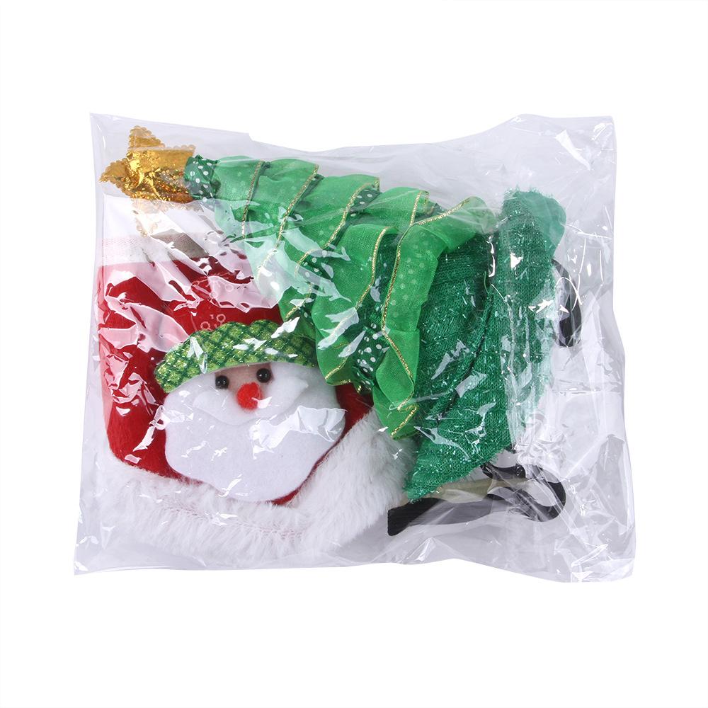 Pet Cat Costume Christmas Hat Bib Suit Cat Costume Dress Up Cute Cat Clothes Christmas Tree Hat Ornaments Pet Supplies