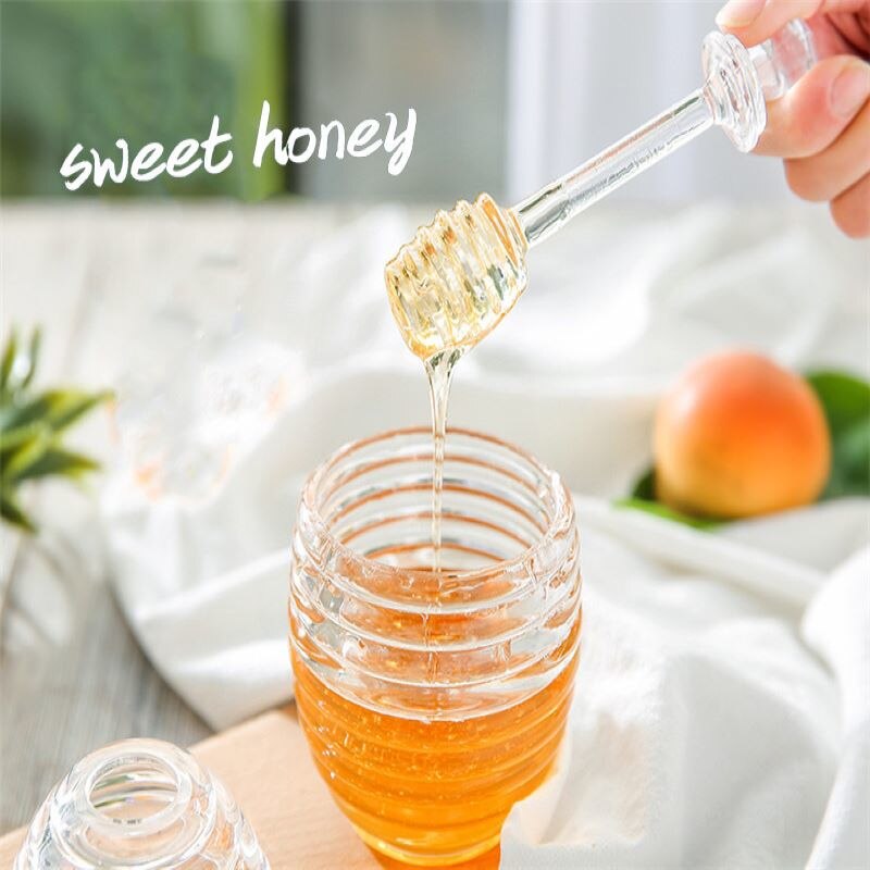 Honey Juice Transparent Beehive-shaped Honey Jar With Multi-level Stirring Bar For Home Storing Dripper Honey Pot