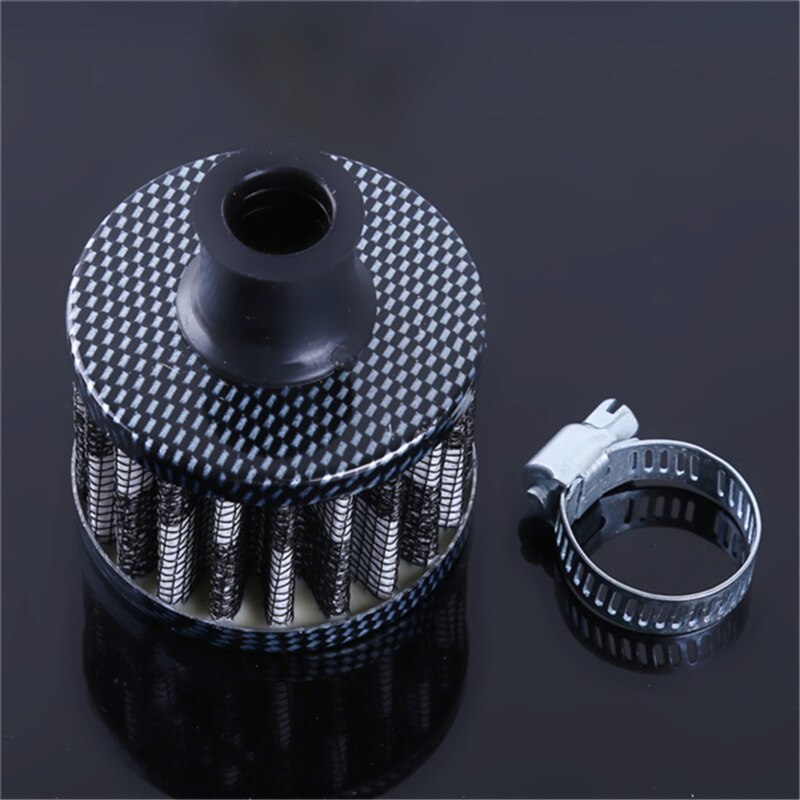 Filtro de aire para coche, para motocicleta, entrada de aire frío, cárter de alto flujo, cubierta de ventilación, Mini filtros de respiración: carbon
