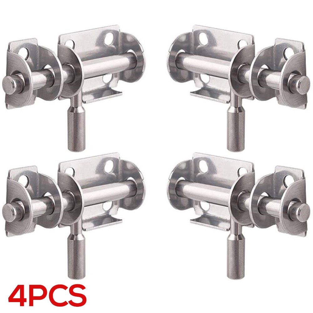 4Pcs 304 Stainless Steel Sliding Door Latch With Screws For Your Bathroom Bedroom Cupboards Door Hardware Door Bolts