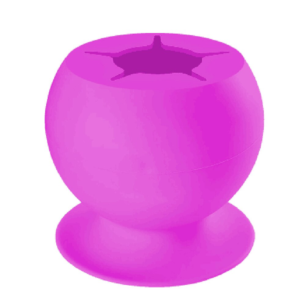Cubo de basura Manual con ventosa de silicona, manualidades, piezas de chatarra de costura, colección de cajas de almacenamiento de residuos, ayudante para escritorio del hogar: 	Purple