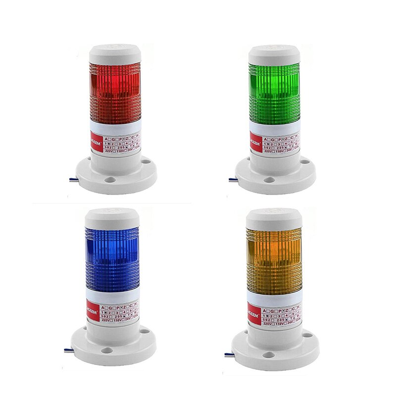 LED Industrial red Yellow blue green Signal Tower Warning Lamp Stack Light Alarm Apparatus 12V 24V 110V 220V