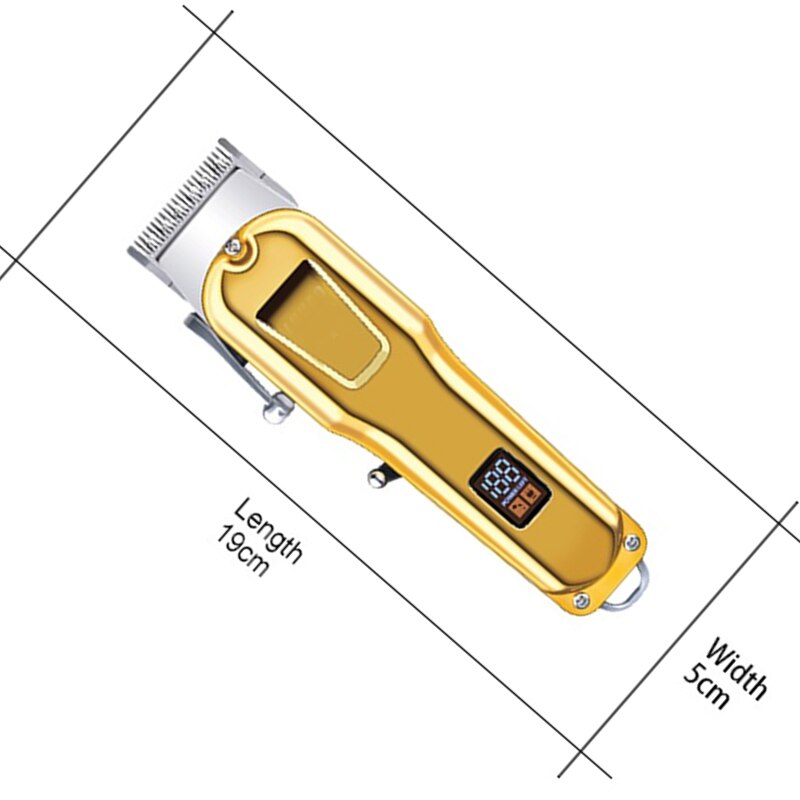 Original all metal powerful rechargeable LCD display hair clipper electric beard trimmer for men hair trimmer machine haircut