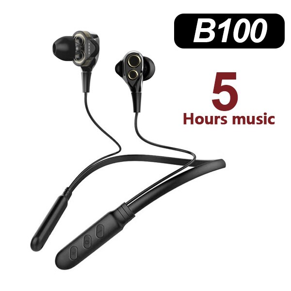 Cbaoooo  b800 bluetooth oordopjes draadloze koptelefoon sport stereo bluetooth oordopjes met microfoon voor telefoon: B100-5 uur
