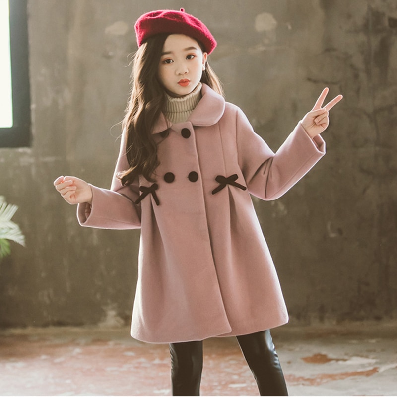 chaqueta para niñas prenda lana invierno abrigo para Niñas Ropa larga para niños abrigo para niñas adolescentes 4 6 8 10 12 13 años