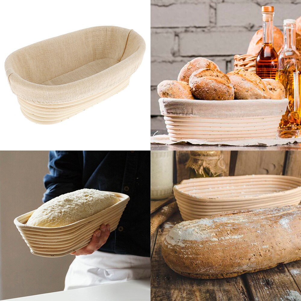 Rattan Bread Proofing Basket Oval Fermentation Rattan Basket Country Bread Banneton Dough Wicker Mass Proofing Proving Baskets