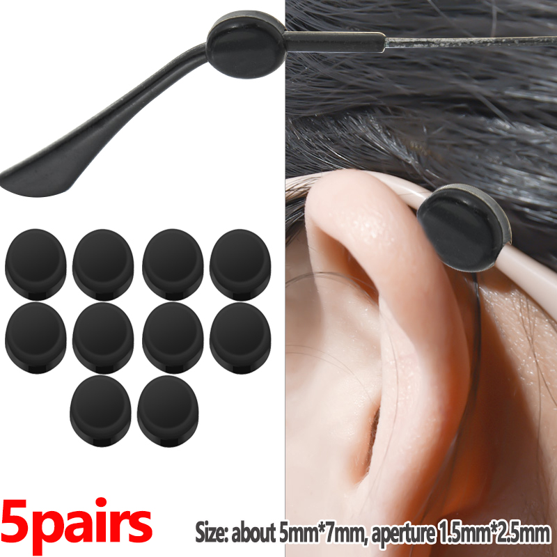 Gafas de silicona transparente, agarre antideslizante, soporte para punta de patilla, 2/60 Uds., gancho redondo pequeño transparente para la oreja, accesorios para gafas