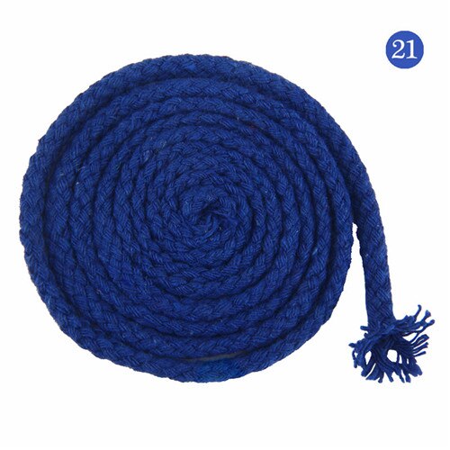 Corde torsadée écologique en coton, fil haute ténacité, pour bricolage, textile, artisanat , décoration de la maison, 4 5mm: Bleu 4 mètres