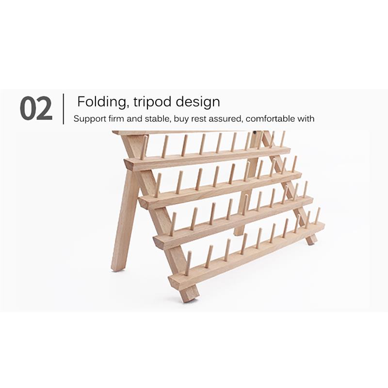 Holz Spulenständer Für Garn - Nähgarn Organizer Aus Holz Natur