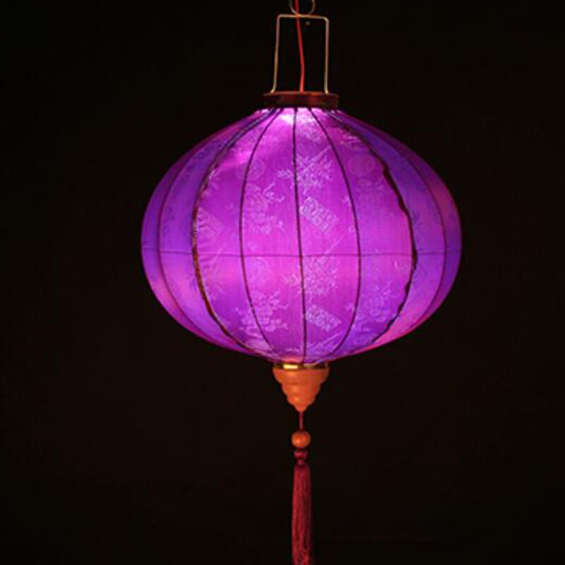 Year Lantern Party Wedding Ancient Lantern Vietnam Diamond Pattern Silk Cloth Round Lantern Retro Decoration