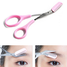 12.5cm(4.92 '') skønhed pige dame kvinder øjenbryn saks kam øjenvipper øjenbryn trimmer kosmetisk makeup værktøj klippe brudgom hår trim