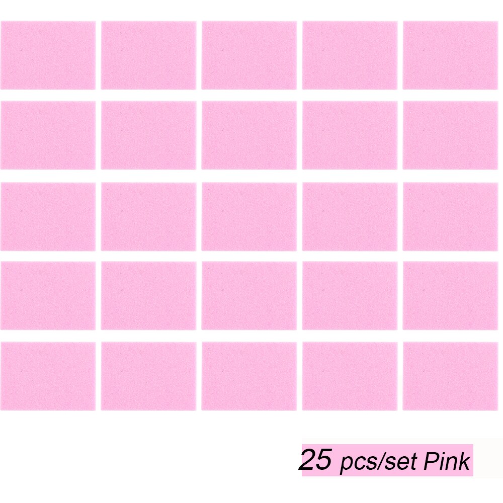 Double-sided Mini Nail File Buffer Nail Polish Sanding Buffer Pink Blue Sandpaper DIY Pedicure Nail Art Tool GL858: 1824 Pink 25pcs