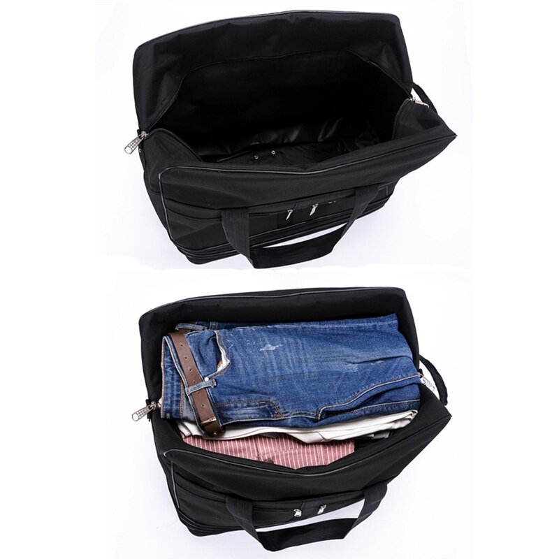 Bærbar rejsetaske rullende bagage stor kapacitet checket taske udtrækkelig rulle rygsæk bevægelig bagage oxford stof duffeltaske
