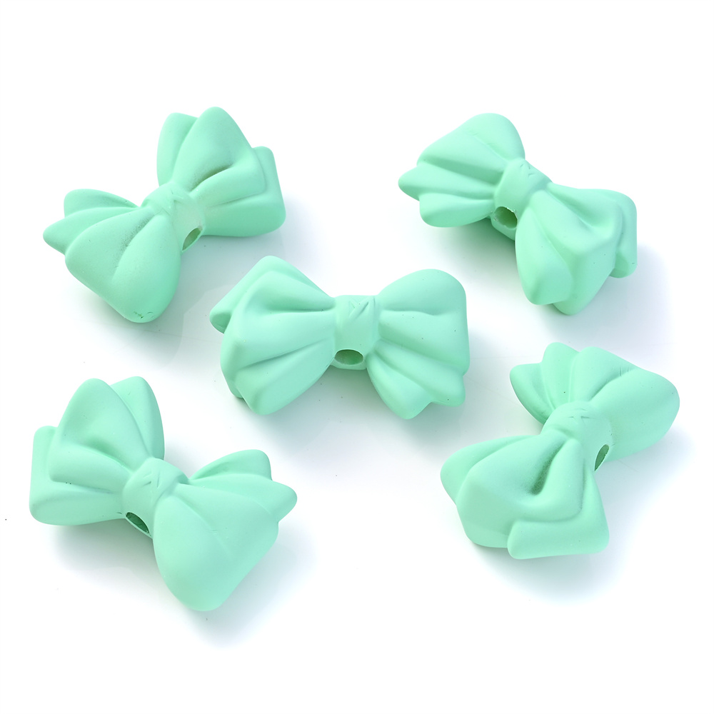 5 uds. Cuentas de nudo de lazo de gran tamaño, cuentas de joyería con lazo acrílico Multicolor para hacer joyas, pendientes, collar, colgante de cadena para teléfono: Gris