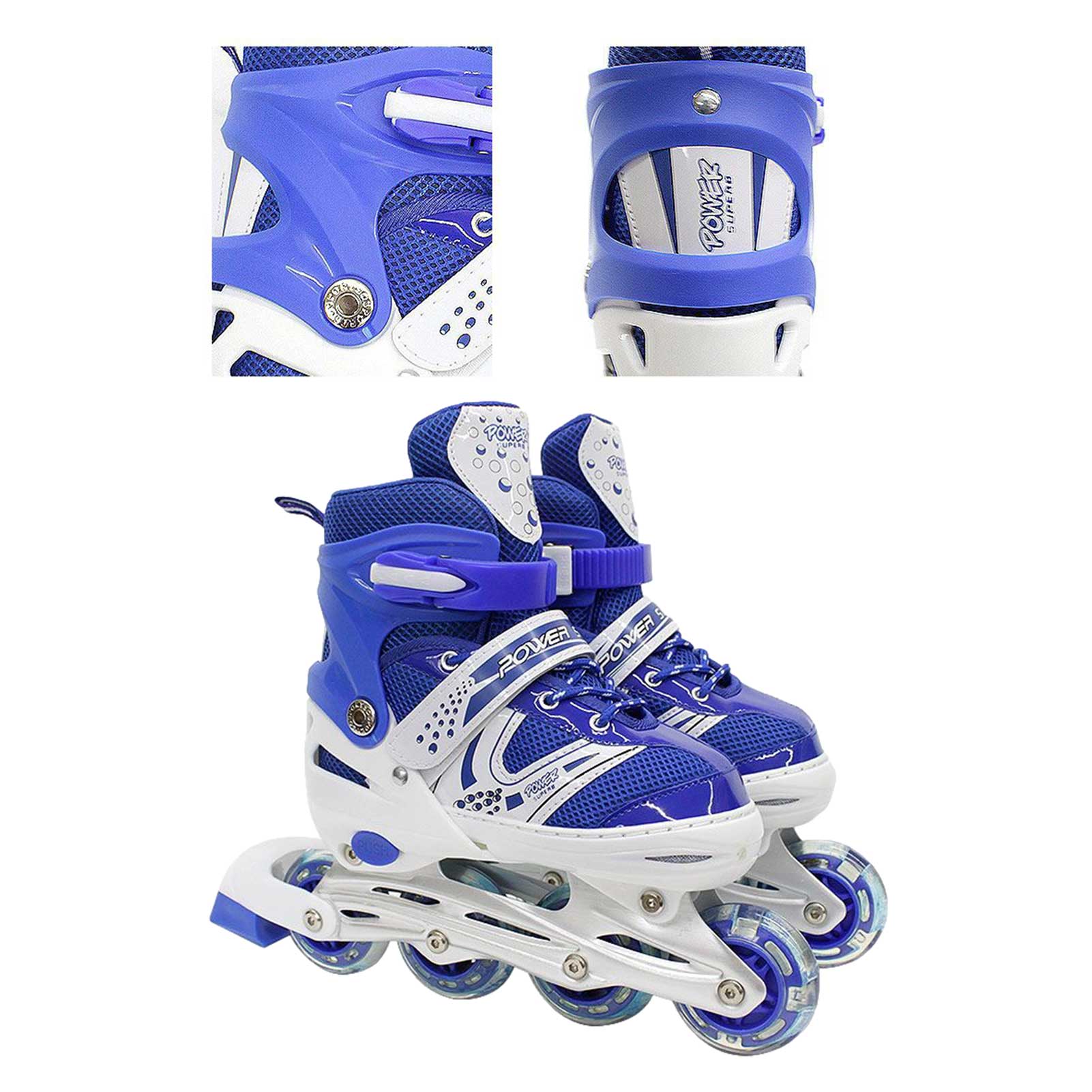 Inline Skates Slalom Kids Roller Skating Shoes Sliding Free Skate Patins With Light Up Wheels Adjustable 3 Size