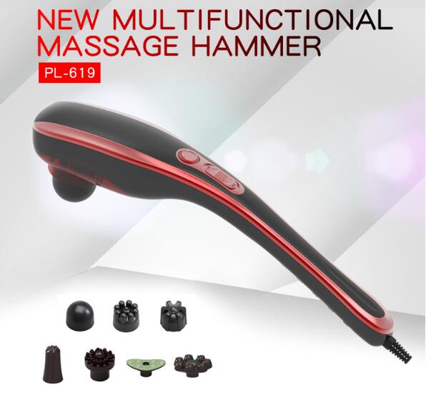 7 In 1 Elektrische Nek Massage Hamer Massage Back Relax Multifunctionele Halswervel Roller Massage Stok: UK / Mechanical plug 220v